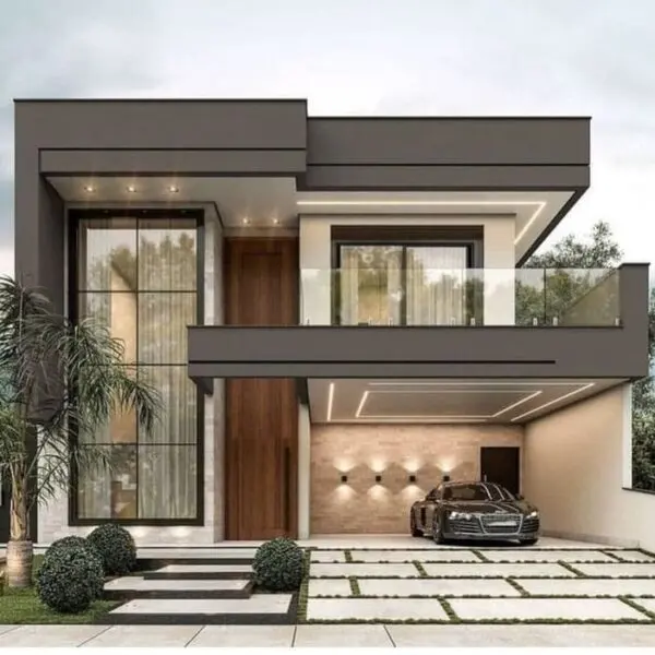 واجهة منزل بتصميم معماري معاصر